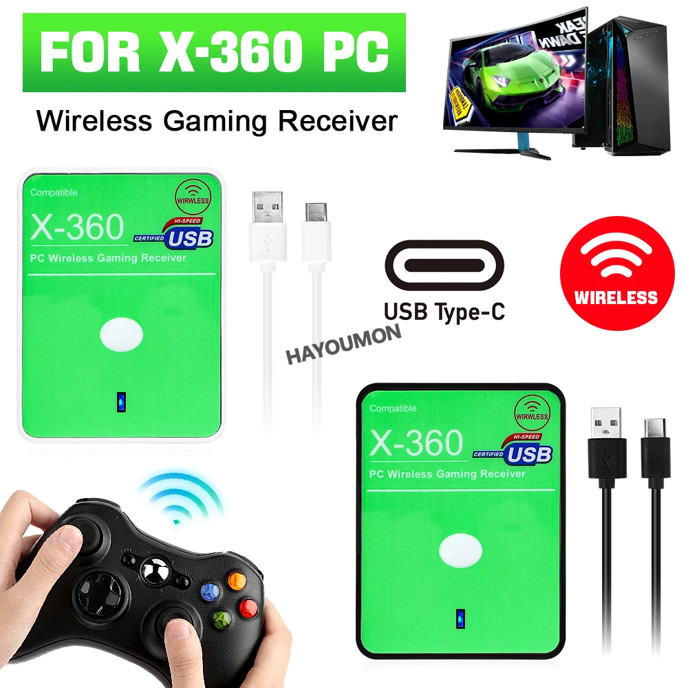 Pc Gaming Xbox Controller - Kabelloser Gaming-Empfänger, USB-Controller, Gamepad-Konverter, PC-Adapter, Plug&Play,