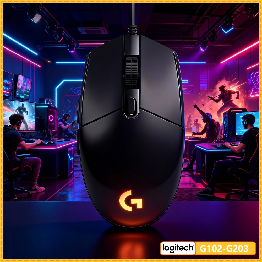 Logitech Mouse G203 - Logitech G203 Kabelgebundene RGB-Gaming-Maus, 8000 DPI