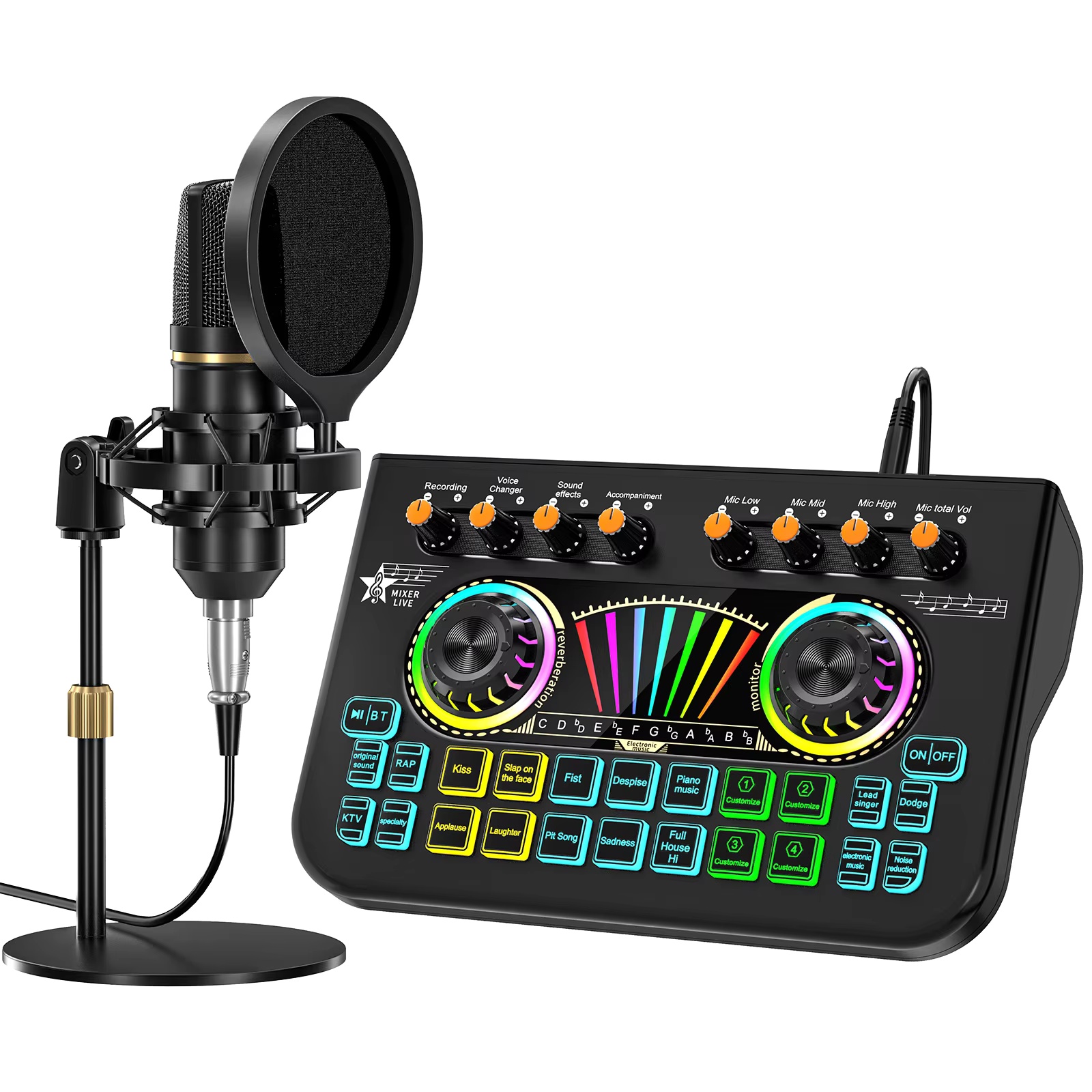 Pc Gaming Kit - Tenlamp X3 BM800 Podcast-Mikrofon-Set mit 3,5-mm-Kondensatormikrofon,