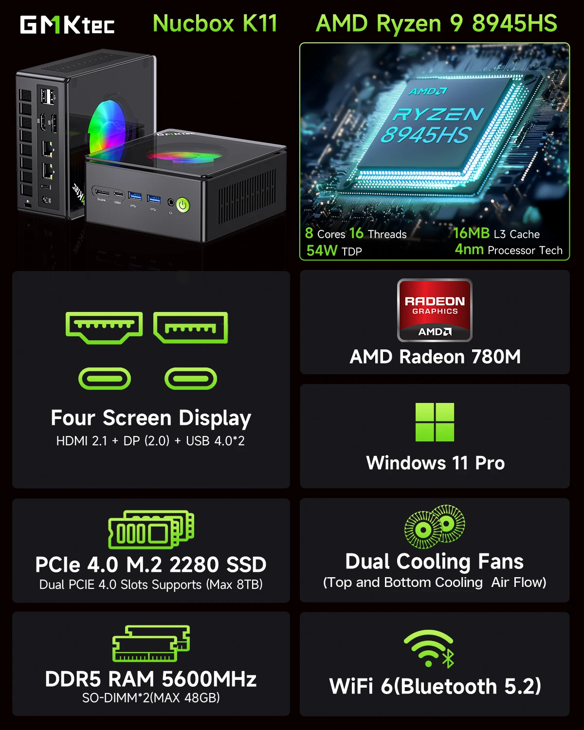 GMKtec Nucbox K11 Gaming Mini- – Pc Gaming Ddr5 Bewertung und Preis