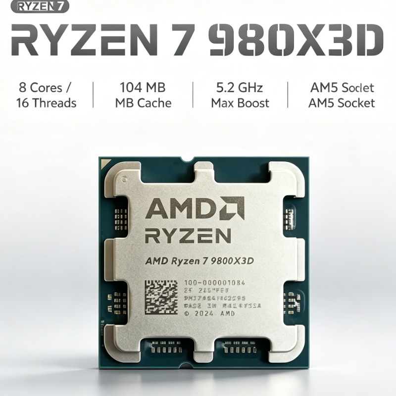 AMD Ryzen 7 9800X3D PC-Prozess – Pc Gaming Ddr5 Bewertung und Preis